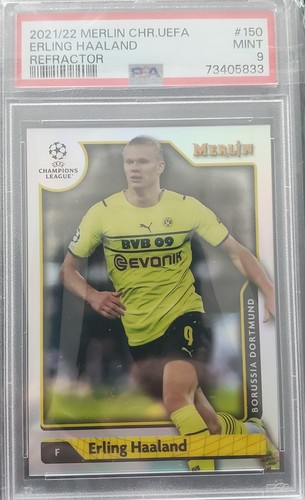 Erling Haaland 2021 Panini Merlin Chrome Refractor #150