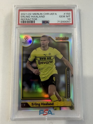 Erling Haaland 2021 Panini Merlin Chrome Refractor