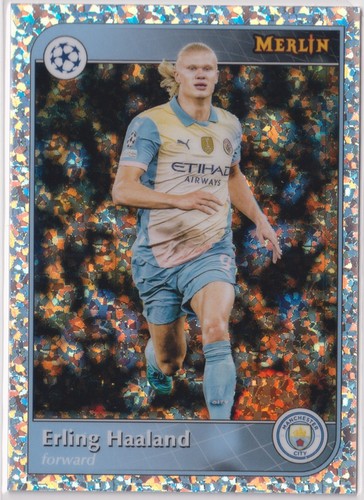 Erling Haaland 2024 Topps Merlin Chrome Silver Speckle Refractor #73
