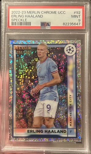 Erling Haaland 2022 Panini Merlin Chrome Speckle Refractor /150
