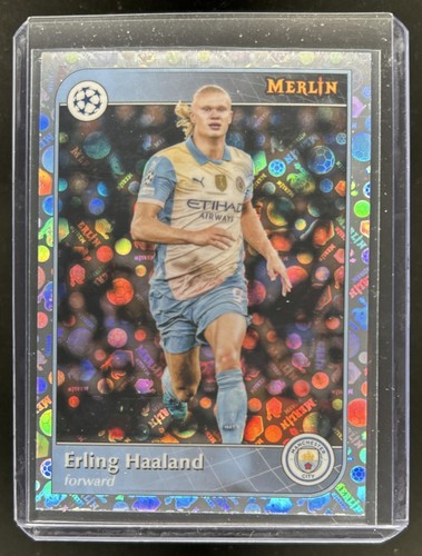 Erling Haaland 2024 Topps Merlin Chrome UEFA Vintage Refractor