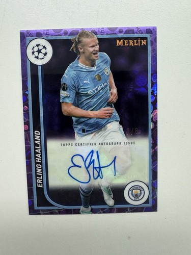 Erling Haaland 2023 Topps Merlin Chrome Viola /8