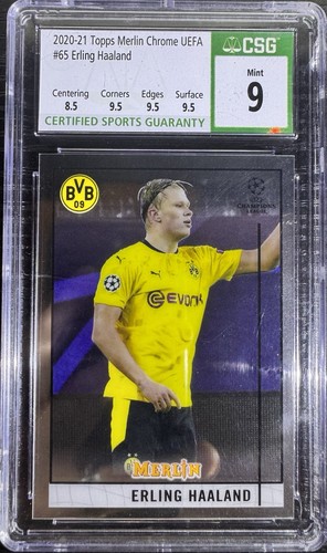 Erling Haaland 2020 Topps Merlin Collection Chrome Refractor