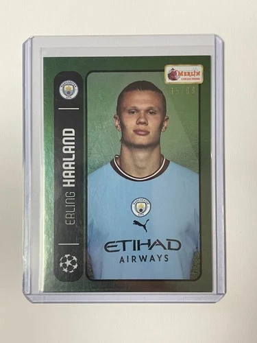 Erling Haaland 2022 Topps Merlin Heritage 98 Green Foil /99