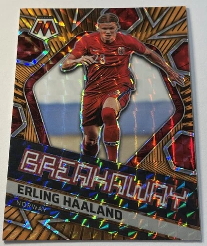 Erling Haaland 2021 Panini Mosaic Florescent Orange Prizm