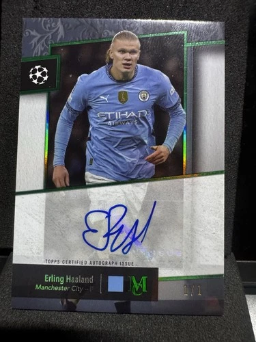 Erling Haaland 2024 Topps Museum Collection Emerald /1