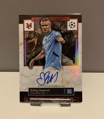 Erling Haaland 2024 Topps Museum Marmorizzato Rubino /25