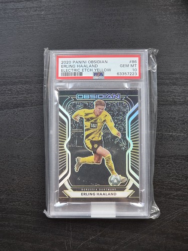 Erling Haaland 2020 Panini Obsidian Yellow Etch /10