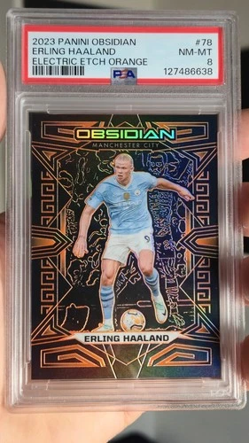 Erling Haaland 2023 Panini Ossidiana Electric Orange /40