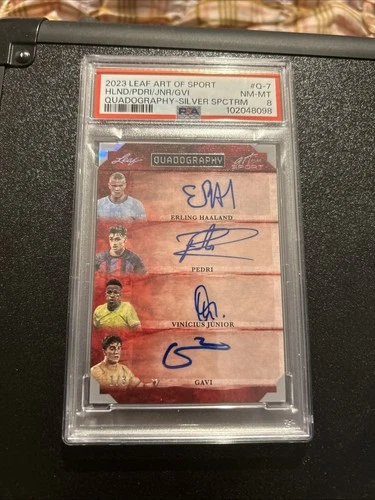 Erling Haaland, Pedri, Vinicius Jr., Gavi 2023 Leaf Quadography /3