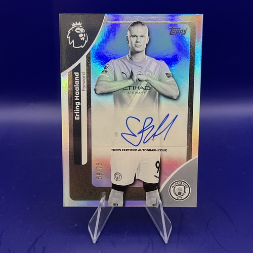 Erling Haaland 2025 Topps Premier League B&W Rainbow Foil /75