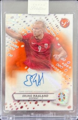 Erling Haaland 2023 Topps Pristine UEFA EURO Orange /25