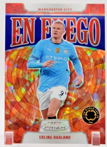 Erling Haaland 2025 Panini Prizm Blue Ice Prizm /99