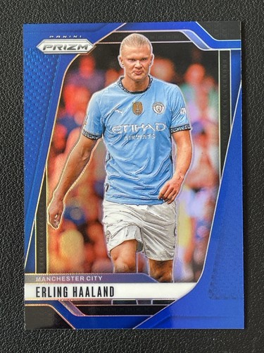 Erling Haaland 2024 Panini Prizm Blue Prizm /299