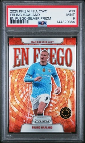 Erling Haaland 2025 Panini Prizm Copa Mundial de Clubes de la FIFA Plata En Fuego