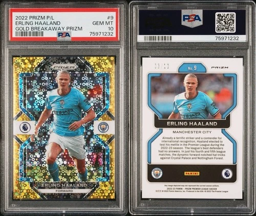 Erling Haaland 2022 Panini Prizm Gold /10