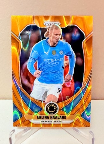 Erling Haaland 2025 Panini Prizm Orange Seismic /199
