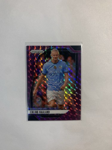 Erling Haaland 2024 Panini Prizm Premier League Purple Mosaic Prizm /249