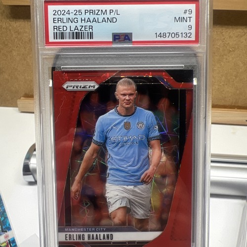 Erling Haaland 2024 Panini Prizm Red Lazer /49