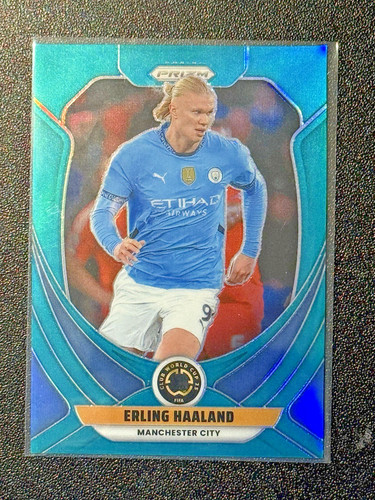 Erling Haaland 2025 Panini Prizm Teal Prizm 136/99