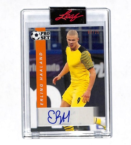 Erling Haaland 2022 Leaf Pro Set Soccer Orange /25