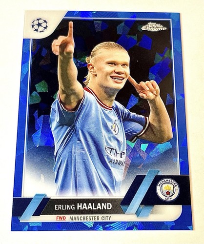 Erling Haaland 2023 Panini Sapphire Edition Blue Sapphire Refractor /99