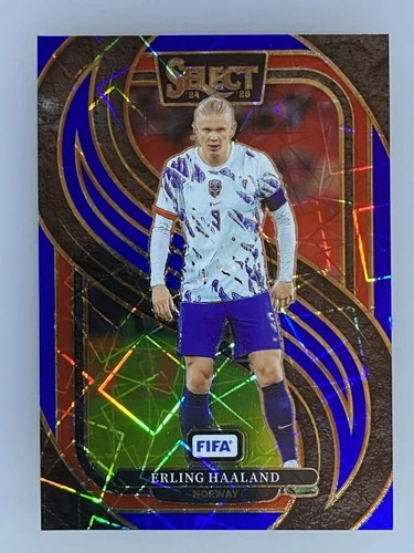 Erling Haaland 2024 Panini Select Blue Lazer