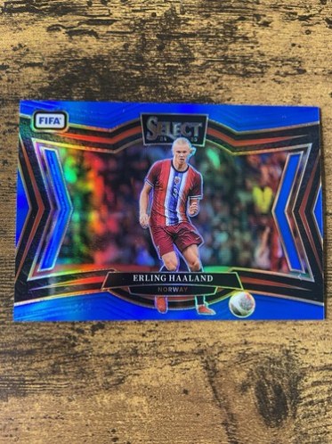 Erling Haaland 2024 Panini Select Blue Prizm