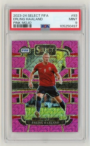 Erling Haaland 2023 Panini Select FIFA Pink Mojo /199