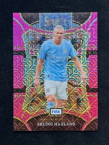 Erling Haaland 2023 Panini Select FIFA Pink Mojo Prizm /199