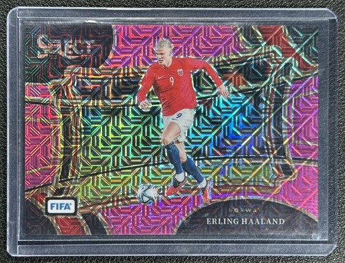 Erling Haaland 2023 Panini Select FIFA Pink Mojo Prizm 206/199