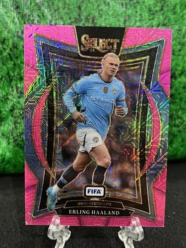 Erling Haaland 2024 Panini Select FIFA Pink Mojo Prizm /299