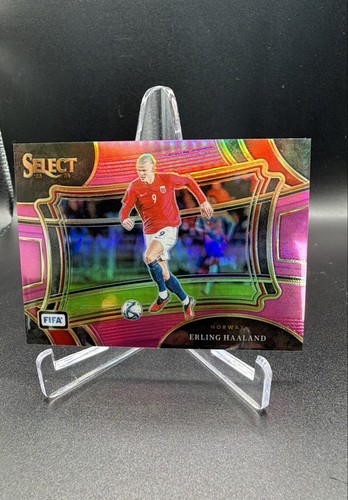 Erling Haaland 2023 Panini Select FIFA Pink Prizm /75