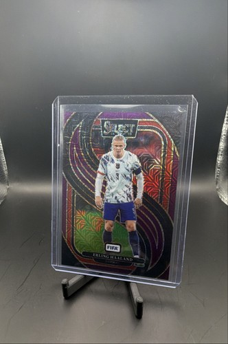 Erling Haaland 2024 Panini Select Fifa Purple Mojo Prizm