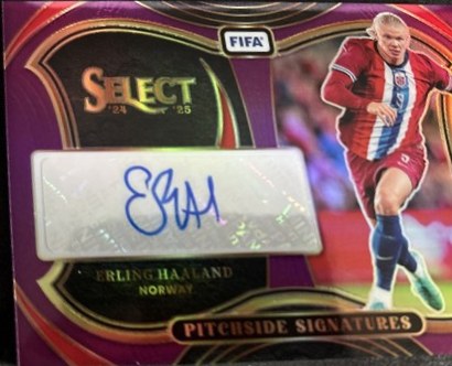 Erling Haaland 2024 Panini Select FIFA Purple Prizm