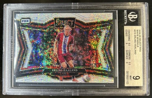 Erling Haaland 2024 Panini Select FIFA White Sparkle #215
