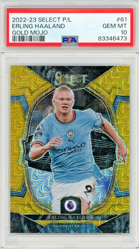 Erling Haaland 2022 Panini Select Gold Mojo /10