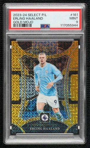 Erling Haaland 2023 Panini Select Gold Mojo Prizm /10