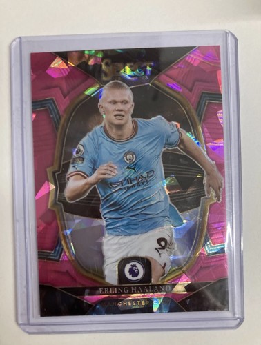 Erling Haaland 2022 Panini Select Pink Cracked Ice