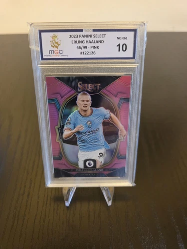 Erling Haaland 2022 Panini Select Premier League Pink Prizm 61/99