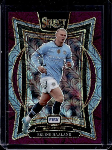 Erling Haaland 2024 Panini Select Purple Mojo #23