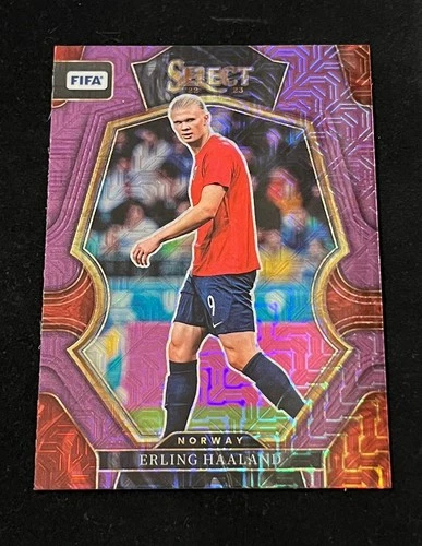 Erling Haaland 2022 Panini Select Purple Mojo Prizm