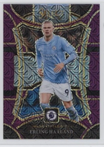 Erling Haaland 2023 Panini Select Purple Mojo Prizm