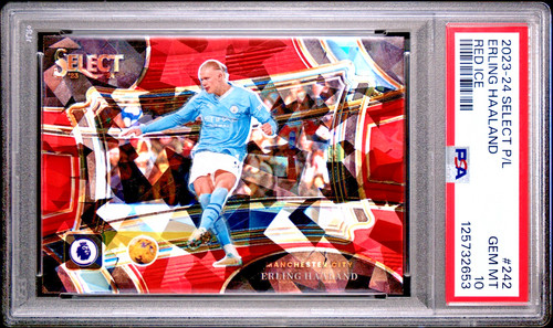 Erling Haaland 2023 Panini Select Red Ice