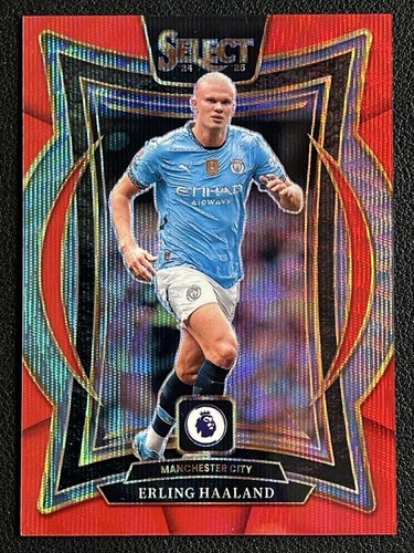 Erling Haaland 2024 Panini Select Red Wave Prizm /88