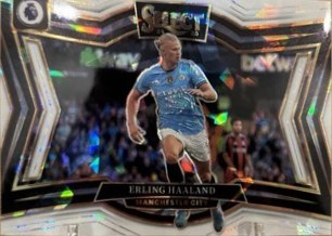 Erling Haaland 2024 Panini Select White Cracked Ice /85