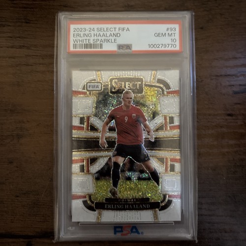 Erling Haaland 2023 Panini Select White Sparkle Prizm
