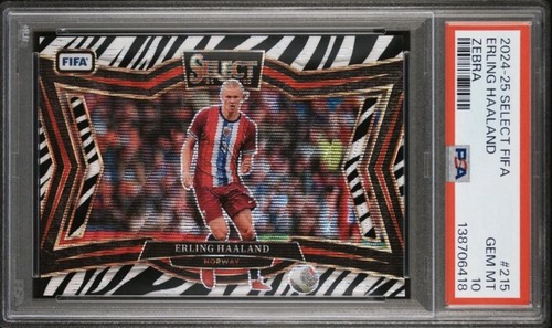 Erling Haaland 2024 Panini Select Zebra Prizm
