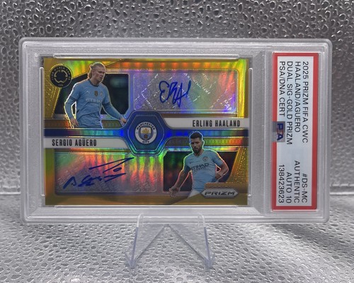Erling Haaland / Sergio Aguero 2025 Panini Prizm Gold 1/3