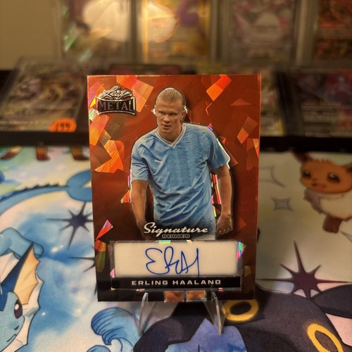 Erling Haaland 2024 Leaf Signature Series Orange Crystal 1/1